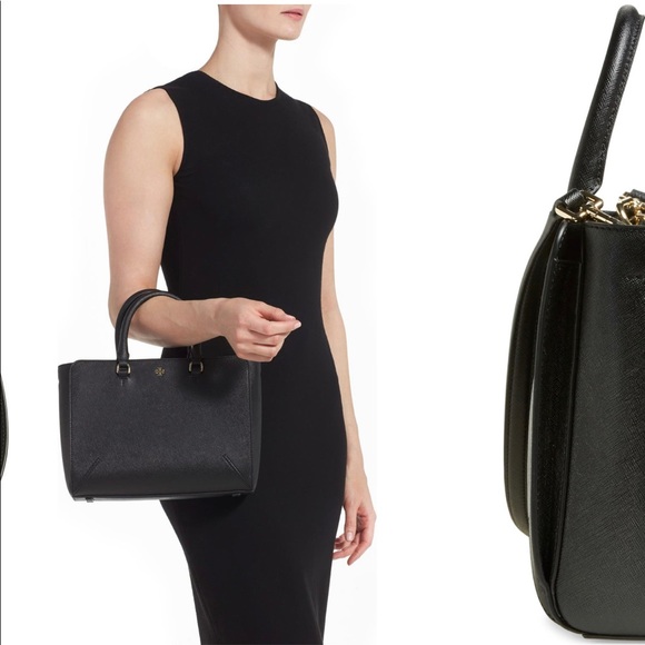 Tory Burch Small Robinson Zip Tote French Grey - Picture 8 of 8